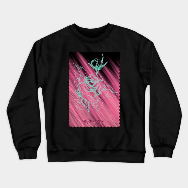 Vintage Beauty Mysterious Rose Crewneck Sweatshirt by Taz Maz Design